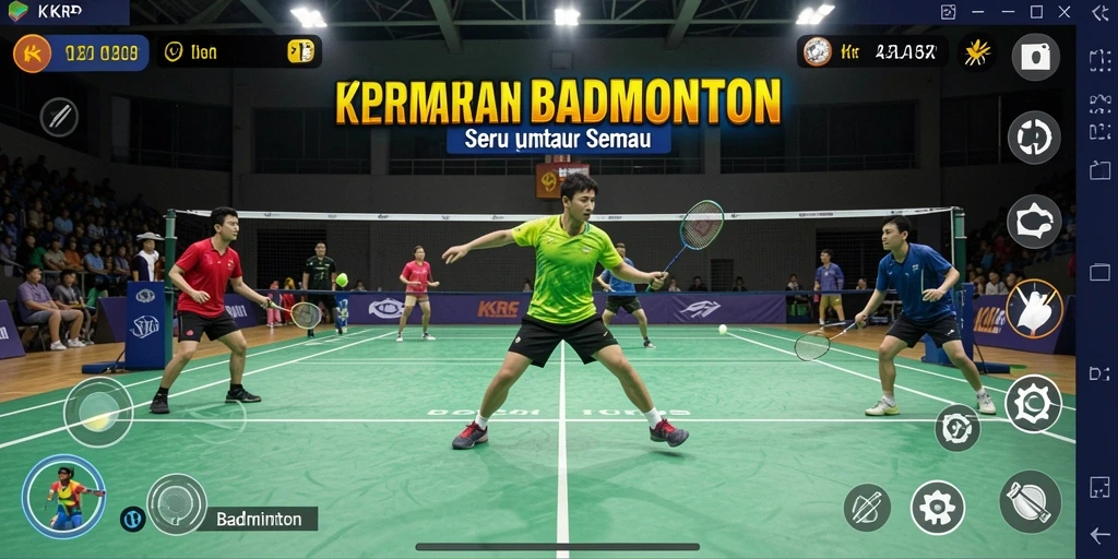 Antarmuka user-friendly dan gameplay Badminton yang memukau.