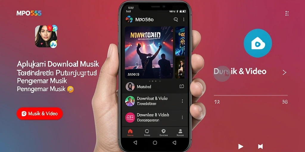 Tampilan antarmuka MPO555 yang menarik dan mudah digunakan untuk Download Musik.