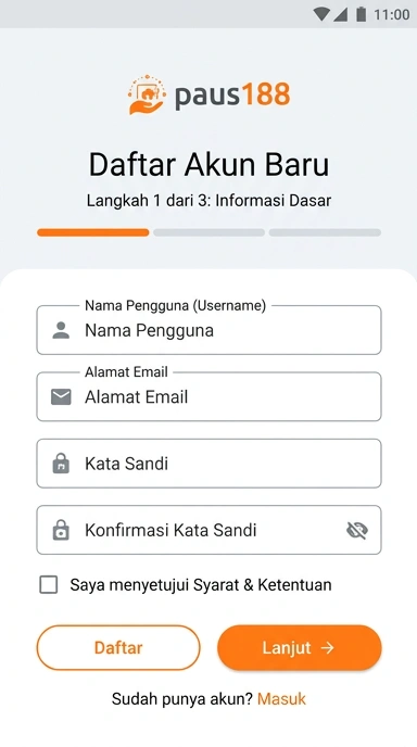 Tampilan halaman daftar paus188