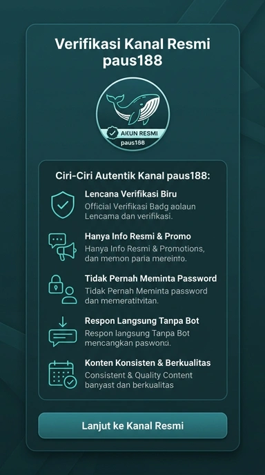 Tampilan kanal resmi paus188